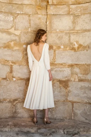 Robe de mariage civil courte toute simple et chic GINGER alesandra paris