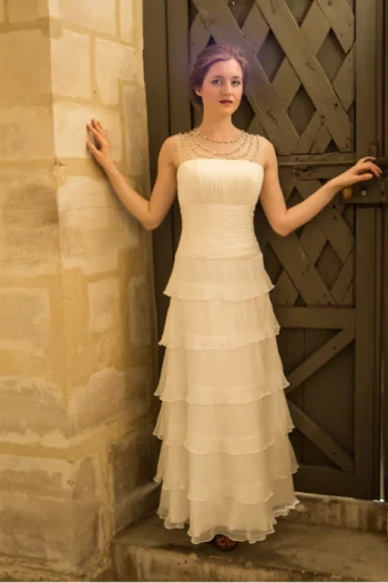 Robe de mariée année 20 Gatsby style vintage JEANNE alesandra paris