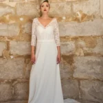Robe de mariée bohème chic dentelle dos nu CHARLENE