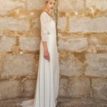 Robe de mariée bohème chic dentelle dos nu Alesandra Paris robe Charlene