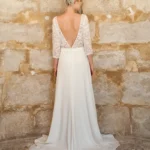 Robe de mariée bohème chic dentelle dos nu Alesandra Paris robe Charlene