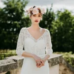 Robe de mariée bohème chic dentelle dos nu Alesandra Paris robe Charlene