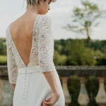 Robe de mariée bohème chic dentelle dos nu Alesandra Paris robe Charlene
