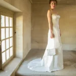 Robe de mariée bustier décolleté en coeur sirene avec traine Alesandra Paris robe IVANA