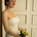Robe de mariée dentelle vintage romantique avec traîne ISABELLE