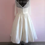 Robe de mariée vintage année 50 courte avec haut plumetis MANON alesandra paris