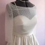 Robe de mariée vintage année 50 courte avec haut plumetis MANON alesandra paris