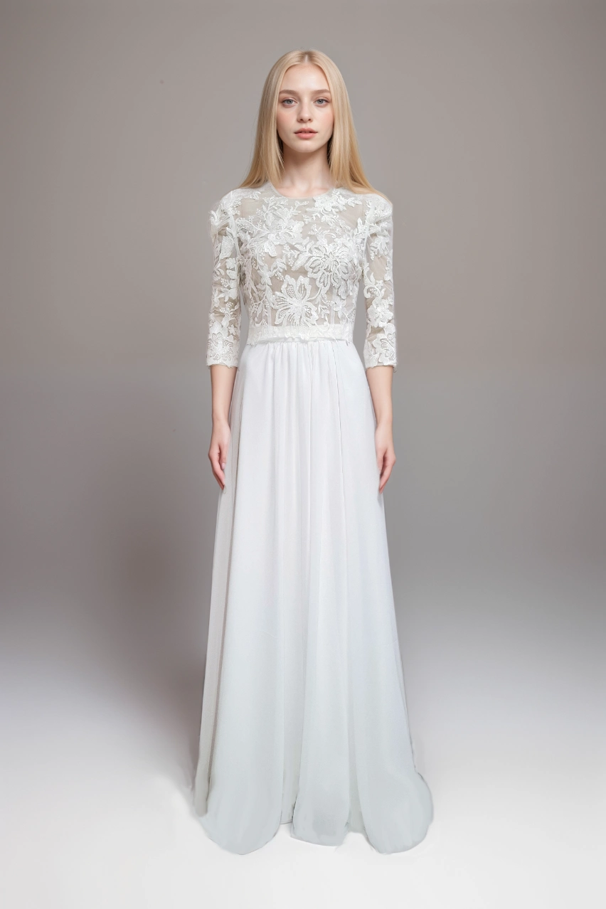 Tenue de mariée jupe longue et haut Alesandra Paris TAYLOR CHARLOTTE