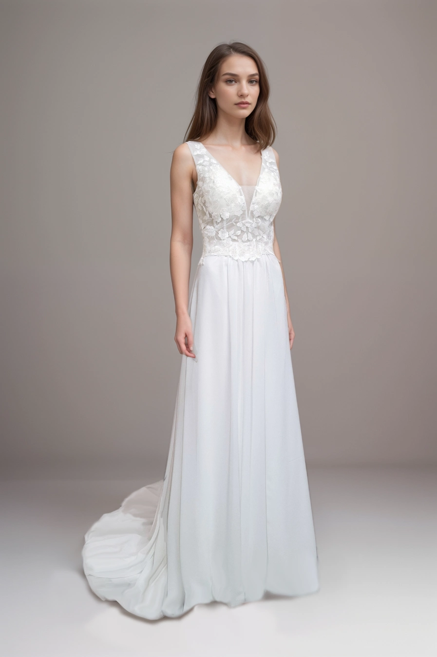 Tenue mariage jupe longue haut dentelle champetre Alesandra Paris JULIETTE CHARLOTTE